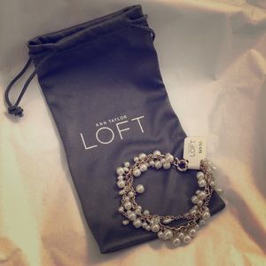 NWT LOFT Faux-Pearl Bracelet